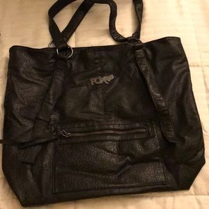 Leather tote bag